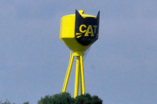 black cat water tower
